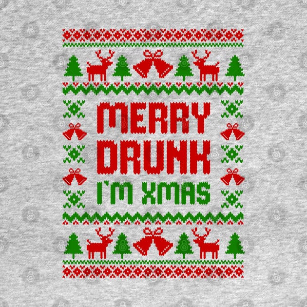 Merry Drunk I Am Christmas Xmas Humor by Hobbybox